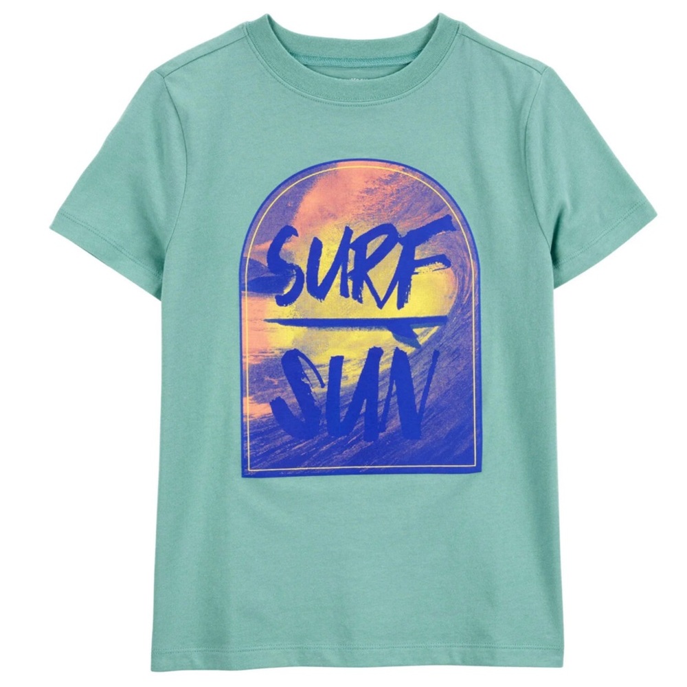 OshKosh Boys Sun and Surf Surfboard Ocean Beach Tee Shirt